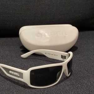 Diesel white sunglasses